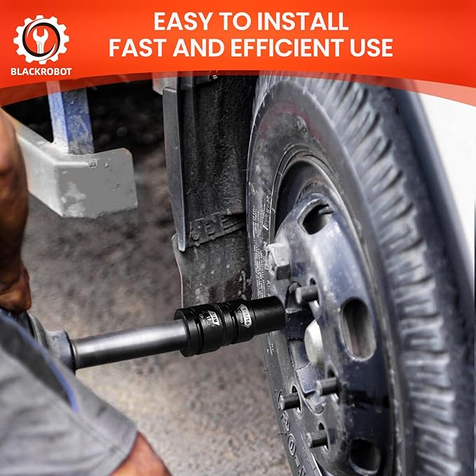 1”F To 3/4”M Impact Socket Adapter, Cr-Mo Steel Exceeds ANSI Standards, Square Drive Reducer for Impact Driver Wrench