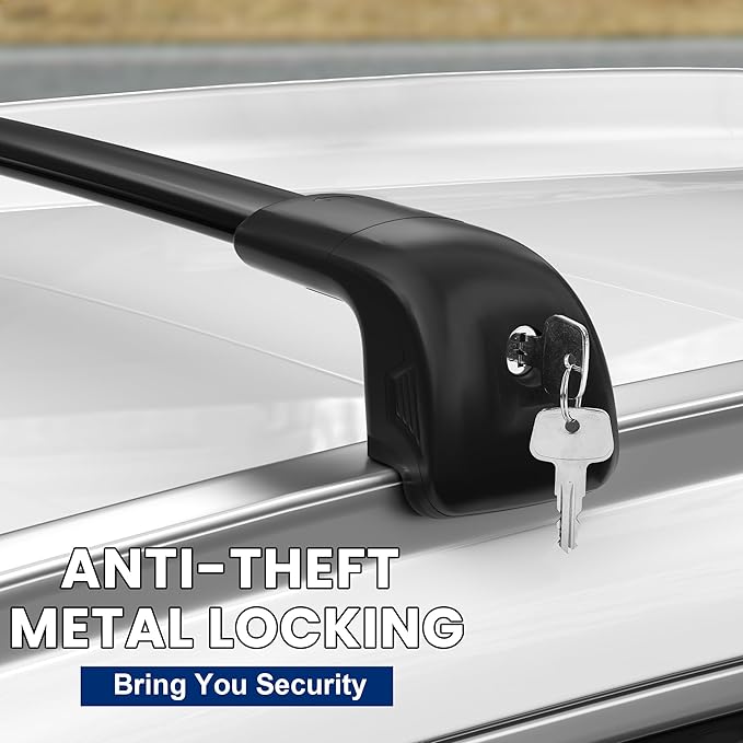 FLYCLE 220Lbs Roof Rack Cross Bars Compatible with KIA Telluride 2019-2025 S SX SX-P EX, Lockable Cross Bars Roof Rack Cargo Bars for Luggage Kayak Bikes Canoe Ski Snowboard