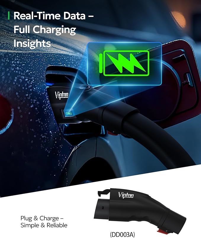 Adapter for Tesla to J1772 Adapter, Compact with Light Indicator, Compatible with Tesla Wall/Mobile/Destination Chargers, Converts Tesla to J1772 for Non-Tesla EVs (for J1772 EVs Only)