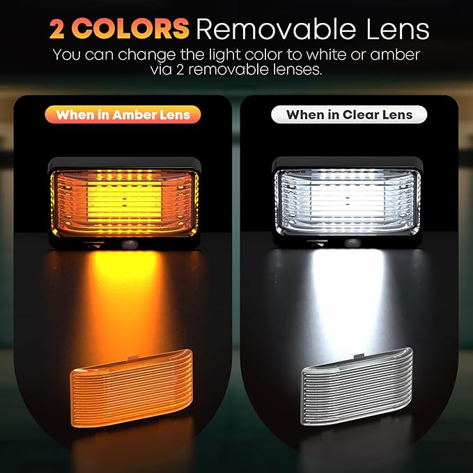 BlueFire RV Exterior LED Porch Light with Motion Sensor – Waterproof, Energy Efficient, Easy Installation, Bright Outdoor LED Lighting for Camper, Trailer, Motorhome (Black)