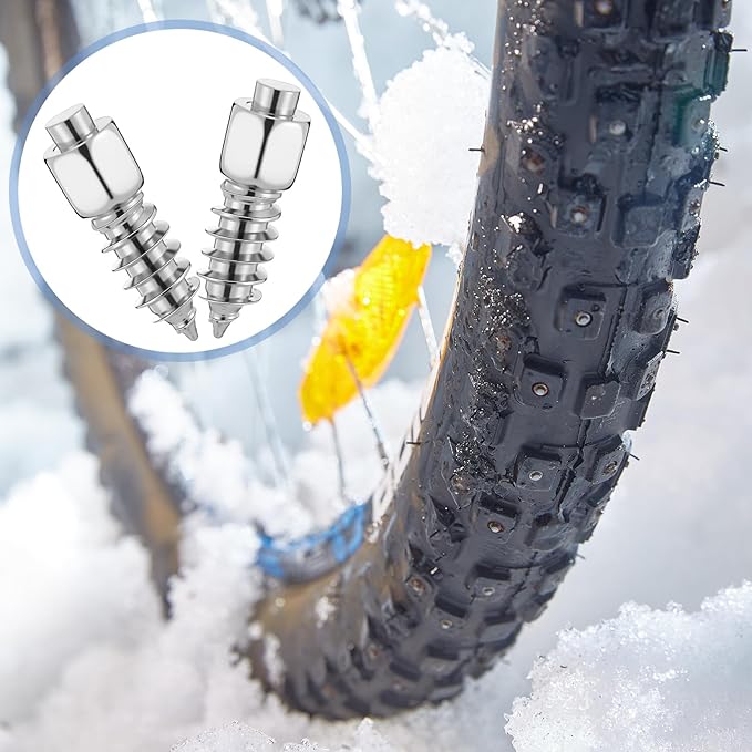 1000pcs 4x12mm Carbide Screw Tire Studs Anti Slip Snow Tire Studs Wheel Tyre Anti Ice Snow Spikes for SUV/tractor/ATV/UTV/motorcycle, with Installation Tool