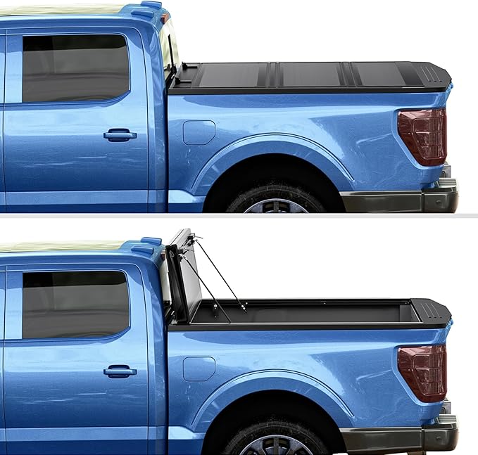 Low Profile Flip Up Truck Bed Tonneau Cover for 2015-2026 Ford F150 | F150 Lightning 5' 5" Bed (66")