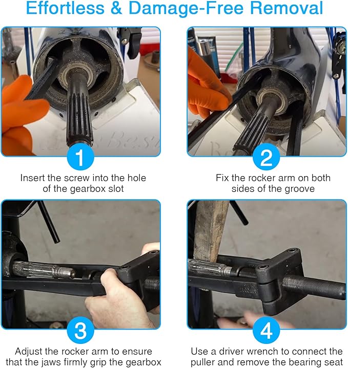 Lower Bearing Carrier Puller Compatible with Yamaha, Johnson, Evinrude, Mercury, Honda, Mercruiser,Suitable for Most Gearcases 115hp and Above with Adjustable Arms Upgrade