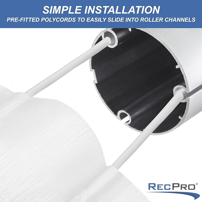 RecPro RV Awning Fabric Replacement Heavy Duty 16 oz. Weatherproof Vinyl | Universal Camper Awning Replacement for RV, Trailer, Motorhome | Solid White, 12' (Fabric 11'1")