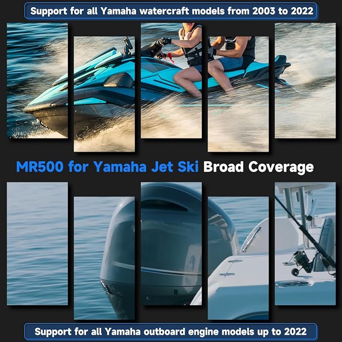 ANCEL MR500 Marine Diagnostic Tool for Yamaha (2003–2024) – Jet Ski & Outboard Engine Scanner, 15+ Service Functions, Read/Clear Codes, Live Data, Active Tests