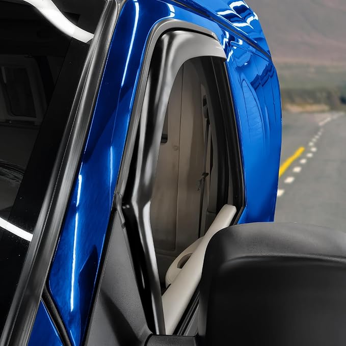 Goodyear Shatterproof in-Channel Window Deflectors for GMC Savana 2500/3500 1996-2026, Rain Guards, Window Visors for Cars, Vent Deflector, Car Accessories, 2 pcs - GY007726