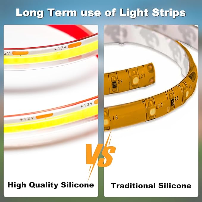 RV Awning Lights 20FT, Camper Awning Lights for RV Canopy Exterior, IP67 12V White COB Waterproof Underglow Led Light kit for Motorhome, Travel Party, Trailers, Food Trucks