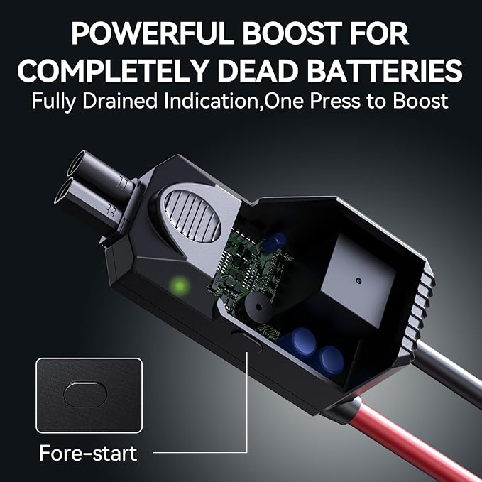 S ZEVZO ET05 Jump Starter 3000A Portable Car Jump Starter Battery Pack (7.2L Gas/ 5.5L Diesel), 51.8Wh 12V Jump Box with USB Ports, LCD Display and 3 Modes Flashlight