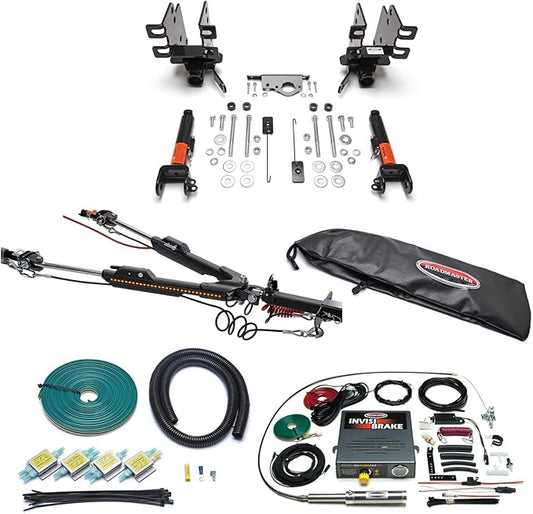 Roadmaster Nighthawk Tow Bar and Baseplate Combo with Universal Economy Wiring Kit & Invisibrake Braking System fits 2019-2025 Gladiator JT | Includes Decal