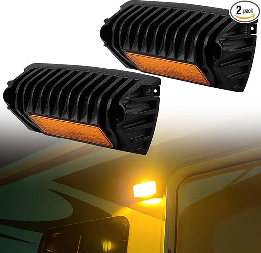 Chelhead 800lm Led RV Porch Light Exterior Utility Light 12V Amber Replacement Lighting Led Scene Lights Compatible with RVs, Traliers, Campers, Roof Rack, Trucks
