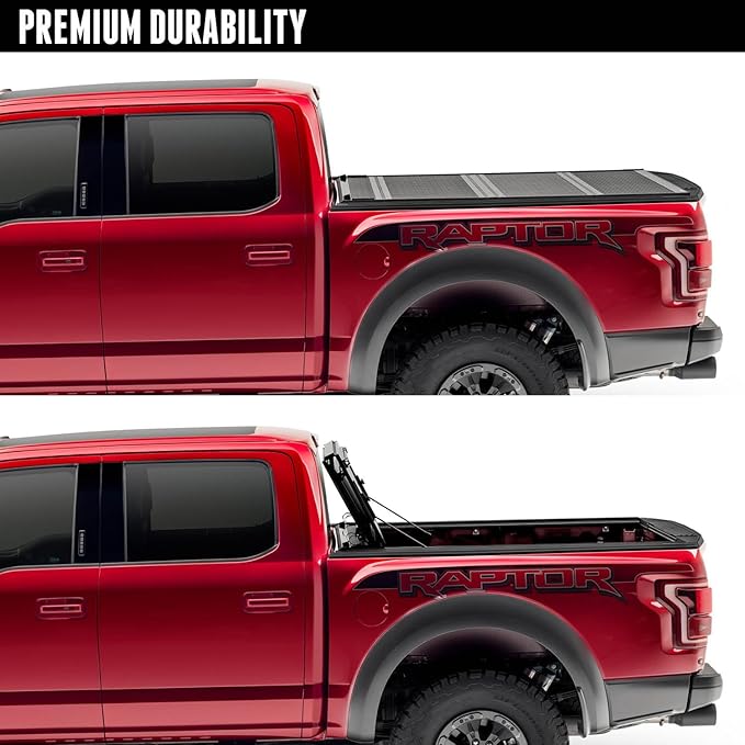 RealTruck BAK BAKFlip F1 Hard Folding Truck Bed Tonneau Cover | 772226 | Fits 2020-2026 Ram 1500 (New Body Style) Works w/Multi-Function (Splitgate) Tailgate 5' 7" Bed (66.75")