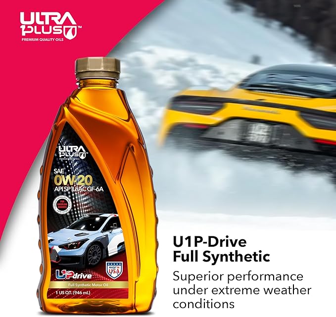ULTRA 1PLUS SAE 0W-20 Full Synthetic Oil API SP ILSAC GF-6A - 0W20 Motor Oil, 6 Quarts