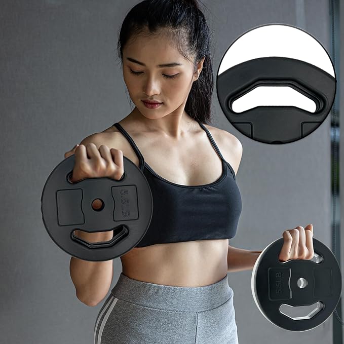 40 LBS Adjustable Barbell for Lifting, Barbell Weight Set with Round PU Coated Plates & 51 Inch Bar, Cardio Pump Set, Adjustable Free Weights for Home Gym Strength Training