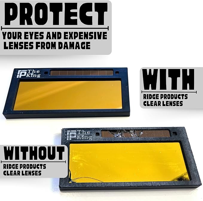 10 Pack of 2x4.25 Clear Welding Lenses, Replacement Clear Welding Lens 2x4 1/4, Welding Hood Clear Lenses, Top Protection For Welding Lens And Eyes, Lightweight, 0.04" Thick