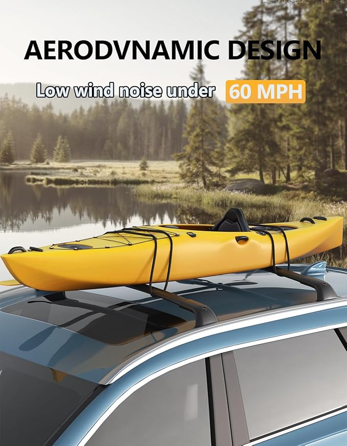 Tuyoung All Aluminum Roof Racks Cross Bars Compatible with Jeep Compass 2018-2025, 260lbs Lockable Heavy Duty Roof Rails Crossbars Rooftop Cargo Basket Carrier Bag Luggage Rails Kayak Canoe Snowboard