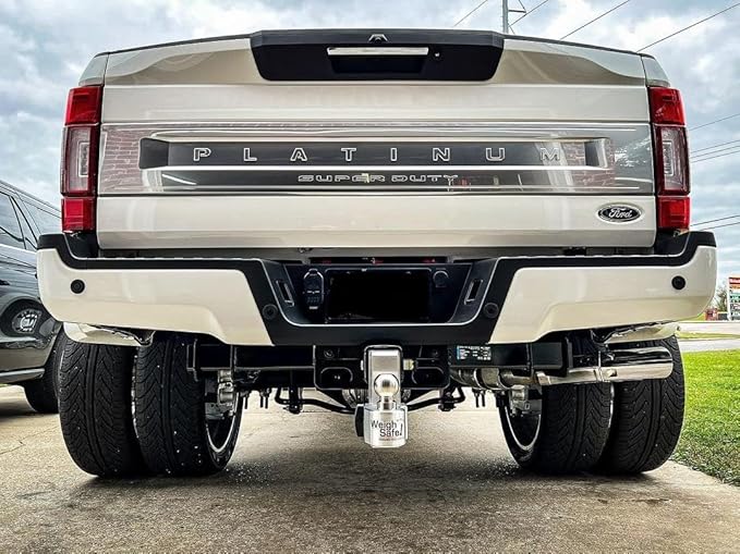 Weigh Safe Aluminum Adjustable Trailer Hitch - Towing Hitch with Built-In Tongue Weight Scale - Compatible with 2.5" Receivers - 10" Drop, Stainless Steel Tow Balls, 18,500 GTW, 2-Piece Lock Set