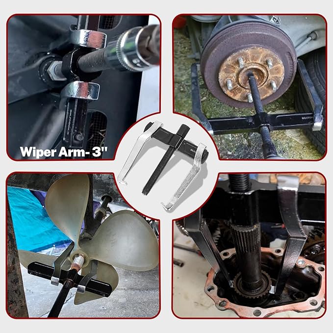 BILITOOLS 10" 2-Jaw Gear Puller, Internal External for Removal of Pulleys Flywheels Bearings & Gears