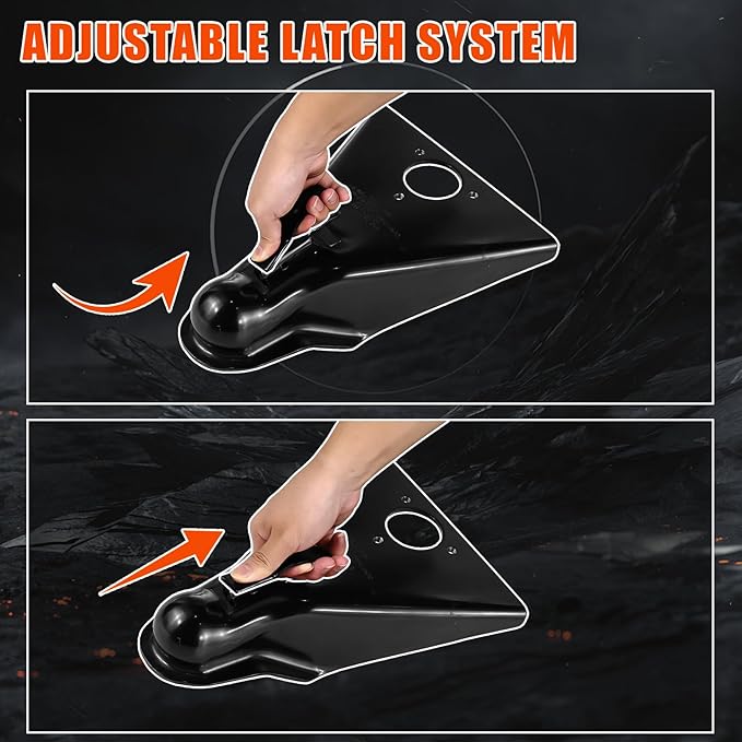 2-5/16 Inch Heavy Duty Class A Frame Trailer Hitch, 14,000 lbs Towing & 2,100 lbs Drawbar Capacity, with Wedge-Lock Ball Clamp for Ultimate Security, Black Powder Coated Finish for Trucks/SUVs