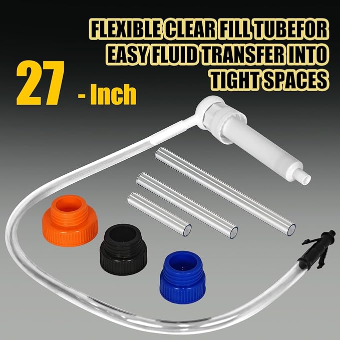 30cc Hand Oil Transfer Pump Fluid Pump for Gallon Bottles and Wide-Mouth Quart Bottles - Transfers Gear Oil, Transmission Fluid, Differential Fluid, and Antifreeze