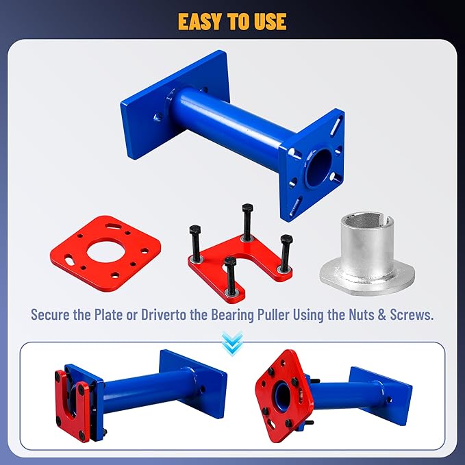 Rear Axle Bearing Puller and Installer, Wheel Bearing Removal Tool with ABS Tone Ring Tool Adapter Plate, Compatible with 1995-2020 Toyota 4Runner Hilux Tacoma T100 Tundra Pick-up