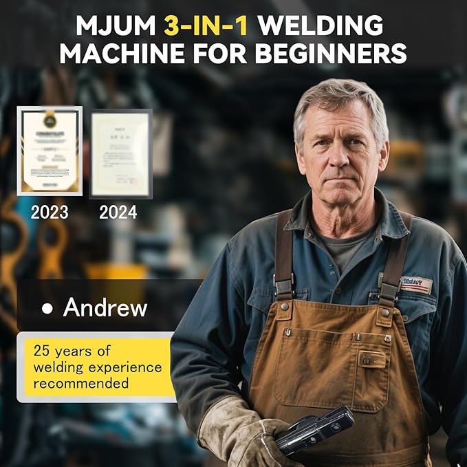 MIG Welder Portable Welding Machine: 160A 110V/220V Dual Voltage 3-in-1 Flux Core Mig/Stick/Lift TIG Welding Set for Beginner - Indoor Outdoor Welders with IGBT Inverter Synergic Control LED Digital