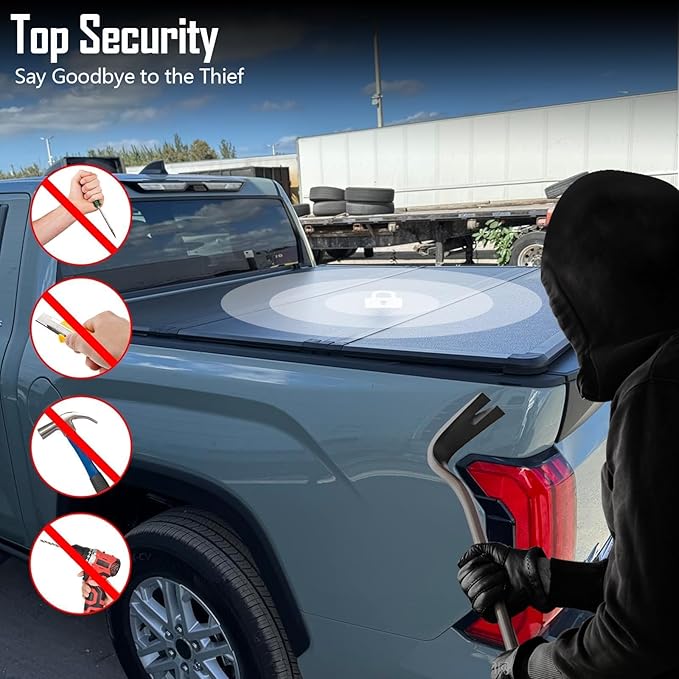 Perfit Liner 5.5 FT (67") Bed FRP Hard Tri-Fold Tonneau Cover for 2015-2026 Ford F-150 Truck Cargo Topper Styleside/Fleetside (Not for Flareside/Stepside)