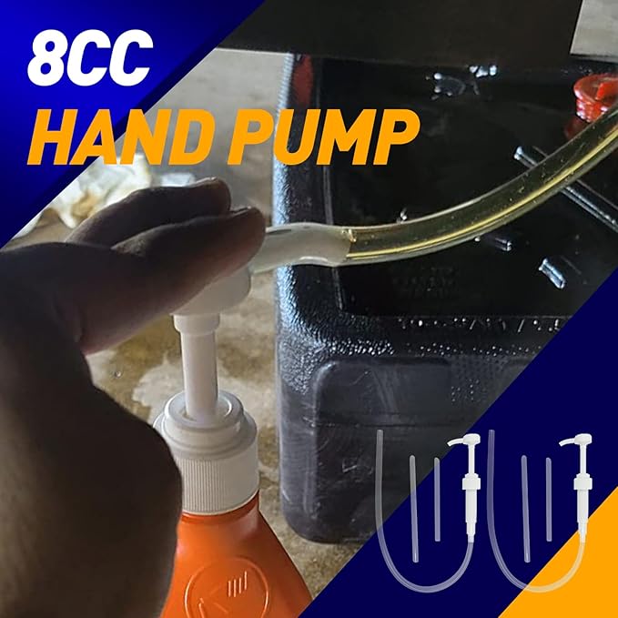 2-Pack 8cc Transfer Fluid Pump for Standard Quart Bottles - Lower Unit Gear Oil Pump and Hand Transfer Pump, Gear Oil Transfer Pump, Transmission and Differential Fluid (28mm), White