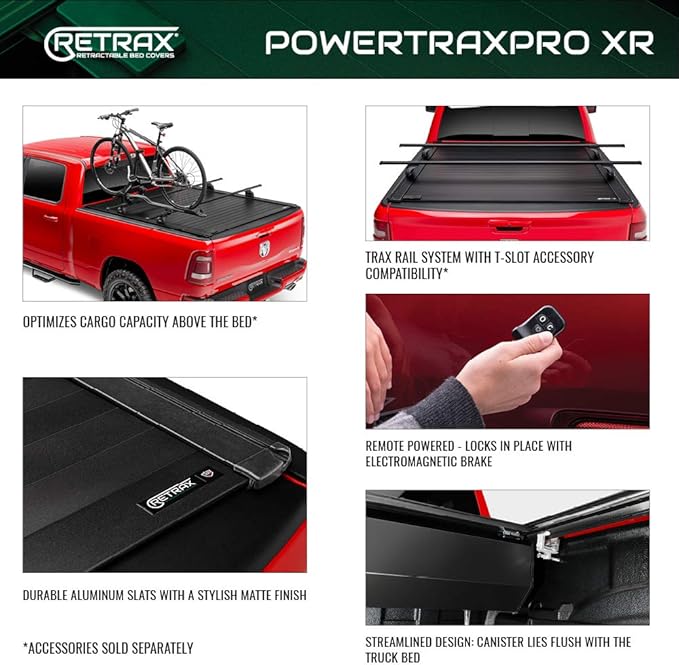 RealTruck Retrax PowertraxPRO XR Retractable Truck Bed Tonneau Cover | T-90831 | Fits 2007 - 2021 Toyota Tundra CrewMax 5' 7" Bed (66.7")