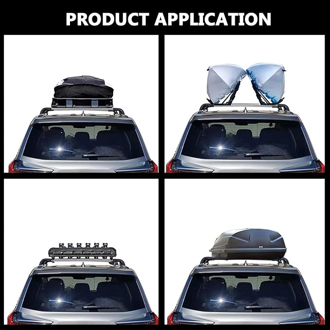 ROKIOTOEX Roof Rack Crossbars - Fit 2022– 2026 Lexus LX Flush Side Rail - Panoramic Sunroof - 220LBs Load Bar- Metal Locking Cap - Easy Install & Adjusting - Wind Noise Reduction Strip - Black Coyote