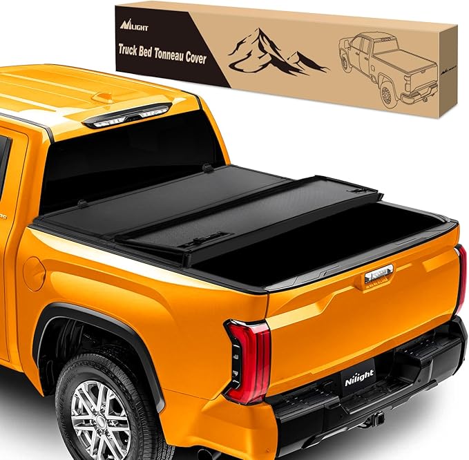 Nilight Hard Tri-fold Truck Bed Tonneau Cover Compatible with Toyota Tundra 2022 2023 2024-5.6ft