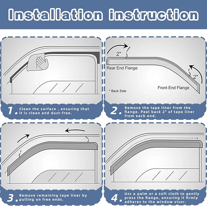 Window Visors Rain Guards fits 2023-2026 Toyota Prius & Prius Prime, Window Wind Deflectors Vent Shades Accessories, Out-Channel, Dark Smoke 4 Pcs, 2024 2025