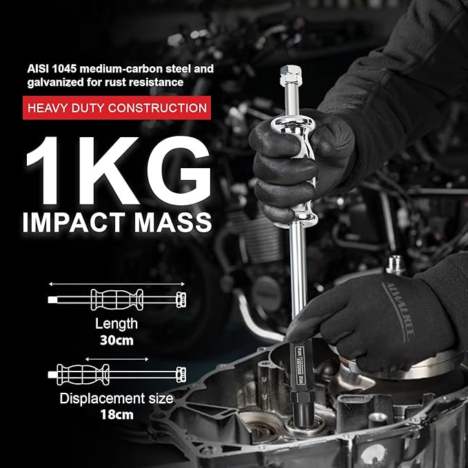 24-Piece Slide Hammer Set, Dowel Pin Puller - Remove Bushings, Bearings, Dowel Pins, Seals, and Frozen Parts with Attachments