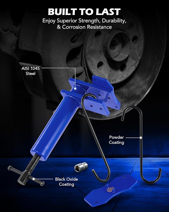 Orion Motor Tech Caliper Piston Compressor Tool, Universal Brake Caliper Tool for Multi Piston Brake Pad Spreader, Heavy Duty Brake Caliper Spreader Tool with Magnetic Expansion Plates & Hanger Hooks