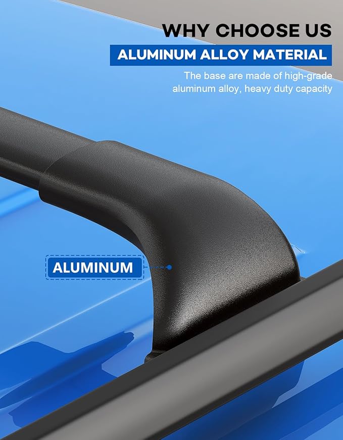 Roof Rack Cross Bars Compatible with Honda Pilot 2023 2024 2025 2026 Elite Sport Touring Trailsport (Except LX and EX-L) with Raised Side Rails, Heavy Duty All-Metal Aluminum Crossbar Luggage Racks