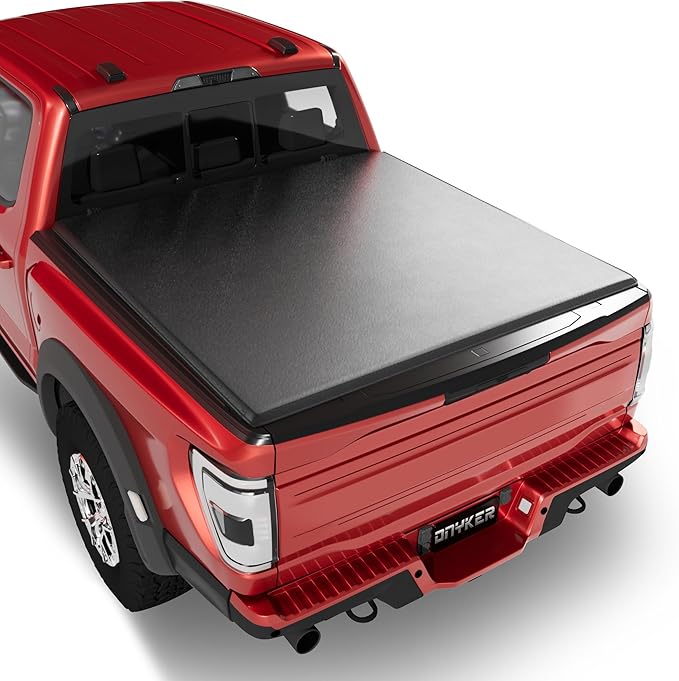 Soft Roll-up Truck Bed Tonneau Cover Compatible with 2015-2025 Ford F150 5'5"Bed (66") with OE Track System