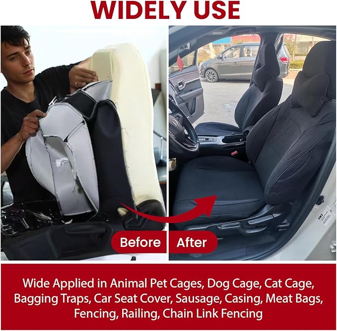 470Pcs Hog Rings, 3/4" Galvanized Hog Rings Upholstery, Hog Ring kit, Hog Ring for Furniture Upholstery, Auto Upholstery, Animal Pet Cages, Sausage Casings, Fencing