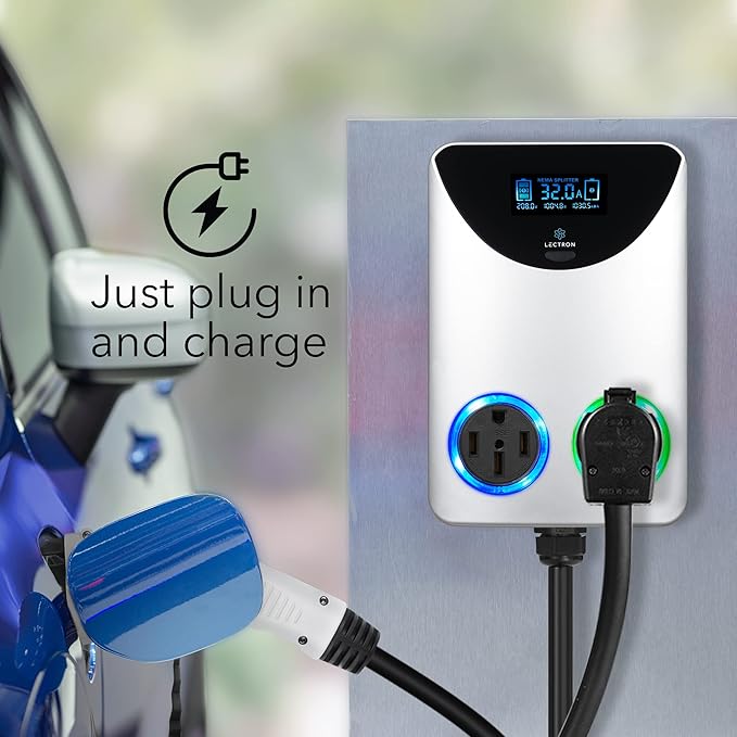 Lectron NEMA Socket Splitter for Level 2 EV Charger Installation - Power Your EV Charger and High-Powered Appliance from The Same Outlet (50 Amp NEMA 14-50 to NEMA.14-50 / NEMA, 14-50 Splitter)