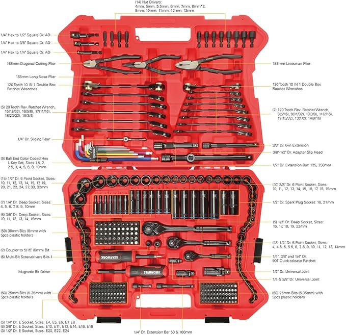 STARWORK TRUE MECHANIC Mechanics Tool Set (305 PC)