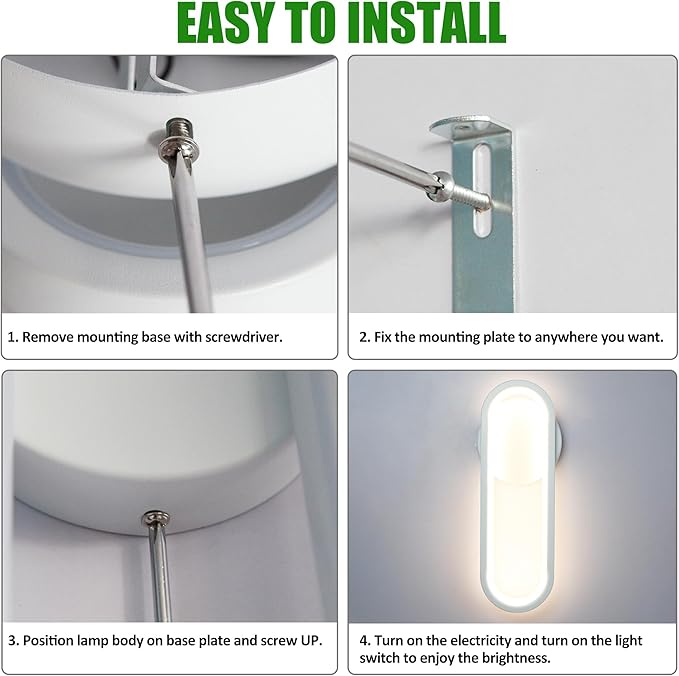 2Pack 12V LED RV Sconce Wall Vanity Reading Light - Dimmable RV Interior Light Fixture with Silicon Lens for Motorhome, Camper, Trailer, Boat - Energy Efficient Decorative Lighting with Switch