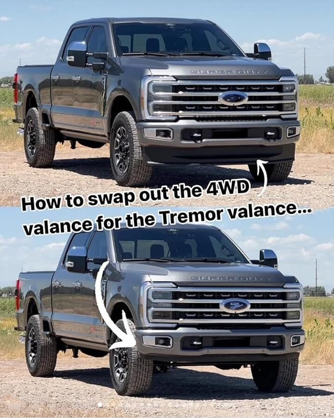 New Front Valance Air Dam Deflector Compatible with 2023 2024 2025 4WD Ford F250 F350 Super Duty PC3Z17626AA