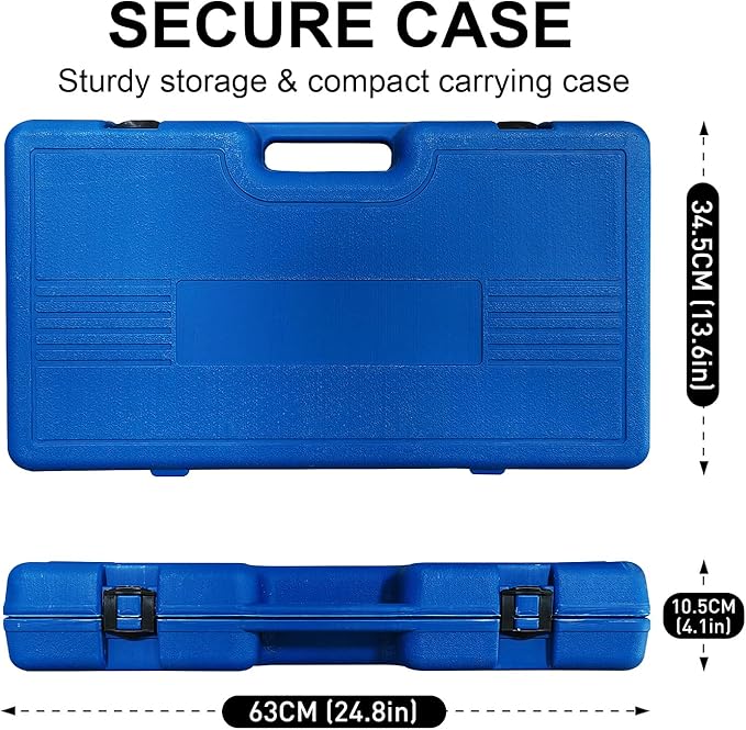 MacWork 29 Pieces Impact Socket Set, 3/4-Inch Drive, Standard, SAE 3/4 inch to 2-1/2 inch, CR-V Alloy Steel, 6-Point Sockets with a Storage Case