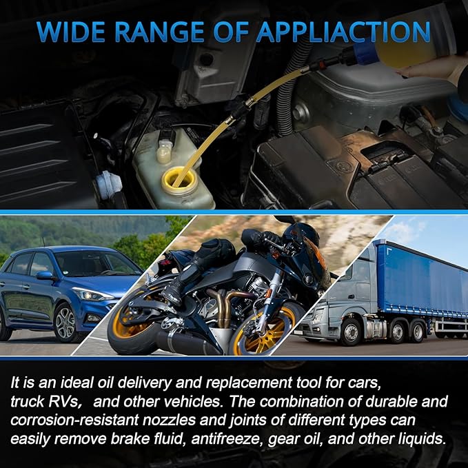 YSTOOL 1500CC Manual Fluid Extractor Pump Brake Fluid Oil Suction Vacuum Filler