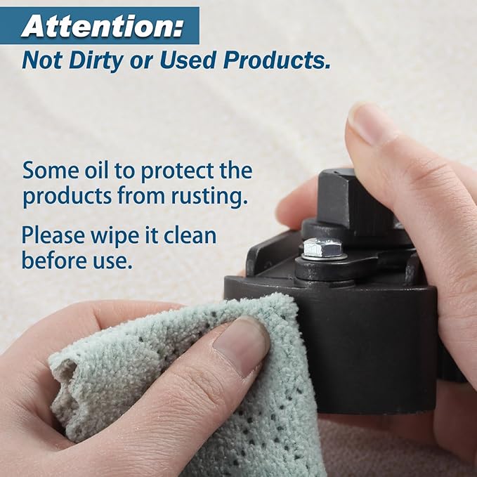 Adjustable 2 Jaw Oil Filter Wrench 60mm-80mm (2-3/8 to 3-1/8 inch), Heavy Duty Universal Oil Filter Cap Socket Wrench for BMW, Audi