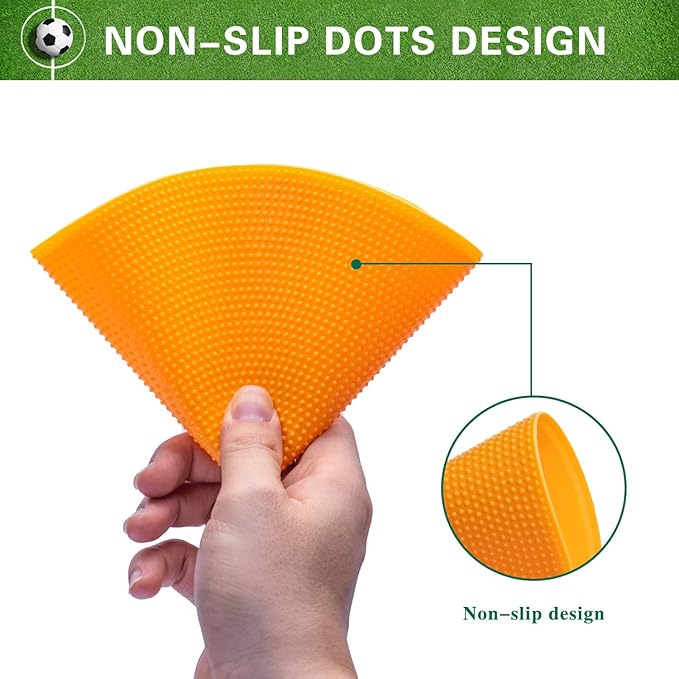 Spot Markers Rubber Floor Dots 9inch Non Slip Agility Dots Flat Cones for Kids Sports Soccer Basketball Training, Social Distancing, Preschool Kindergarten Classroom