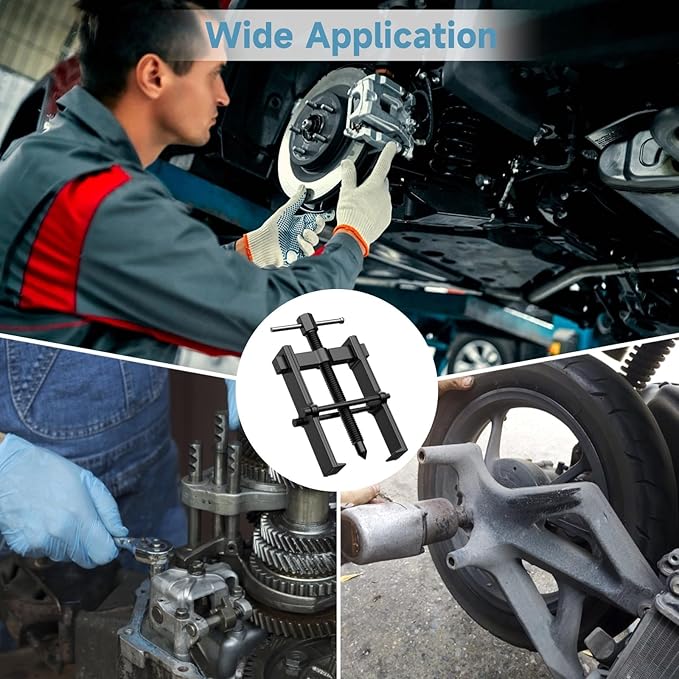 OMISTAR 4 PCS 2-Jaw Bearing Pullers, 2 in 3 in 4 in 6 in Gear Puller, Carbon Steel Bearing Remover Tool, Pulley Puller for Motorcycle, Wheel, Auto Repair, Hand Tool Kit for Mechanic, Workshop, Garage