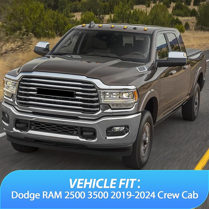 Nilight in-Channel Rain Guards for Dodge Ram 2500 3500 Crew Cab 2019 2020 2021 2022 2023 2024, Vent Window Visors, Original Window Deflectors-4PCS