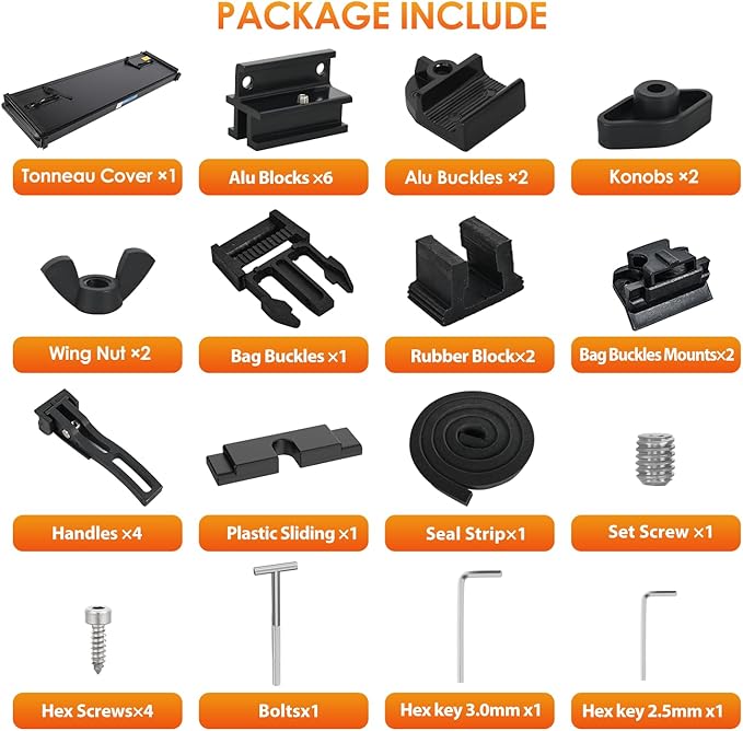 Nilight Truck Bed Tonneau Cover Hard Tri-fold Compatible with Chevy Silverado 1500/GMC Sierra 1500 2019 2020 2021 2022 2023 2024 2025-5.8ft