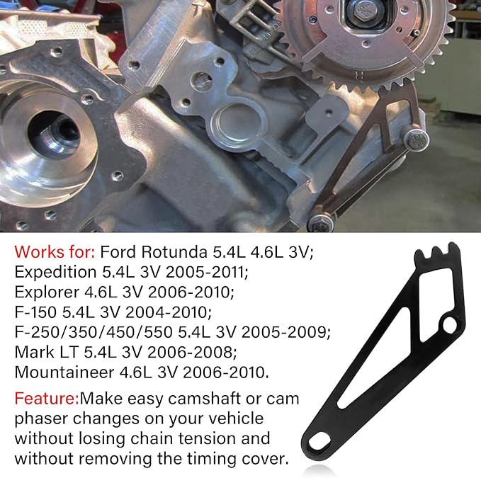 Replace Engine Cam Tool Set, Cam Phaser Locking Tool & Timing Chain Locking Wedge Tool Compatible with Ford 4.6L/5.4L/6.8L 3V Engines, Mercury 5.4L/4.6L 3V Engines, Navigator, Mustang