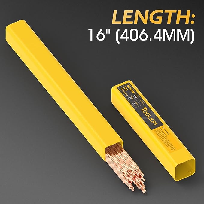 TOOLIOM Mild Steel TIG Welding Rod ER70S-6 TIG Filler Rod 1/8" x 16" 5LB Welding Wire