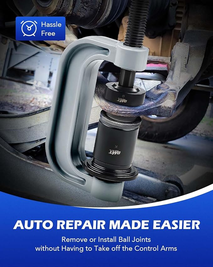 Orion Motor Tech Heavy Duty Ball Joint Press & U Joint Removal Tool Kit with 4x4 Adapters, for Most 2WD and 4WD Cars and Light Trucks